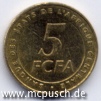 5 F CFA - Zahl